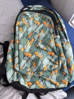 L.L. Bean Backpack Patterned Green and Orange